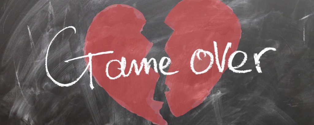 When It’s Time To End The Relationship” tekstbanner – weerspiegelt het moment dat afspraken breken het begin van afscheid vormen.