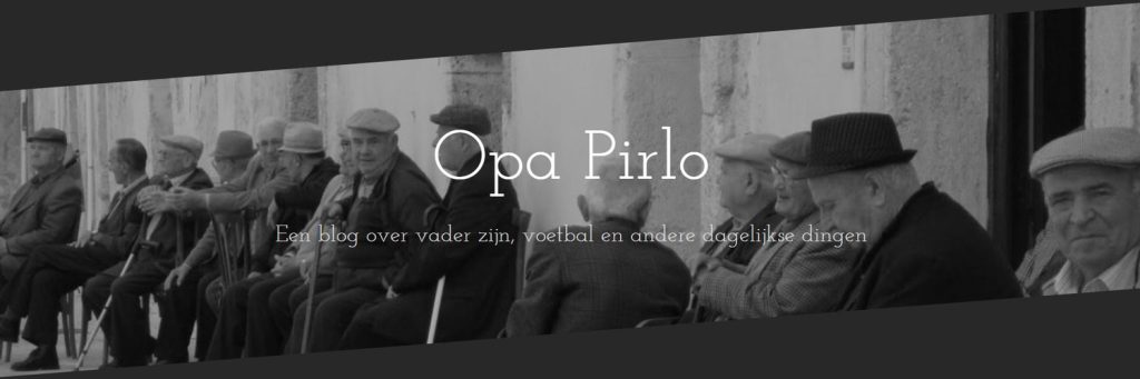Banner met oude Italiaanse mannen van vorige website Opa Pirlo. Nu tijd voor een frisse start.