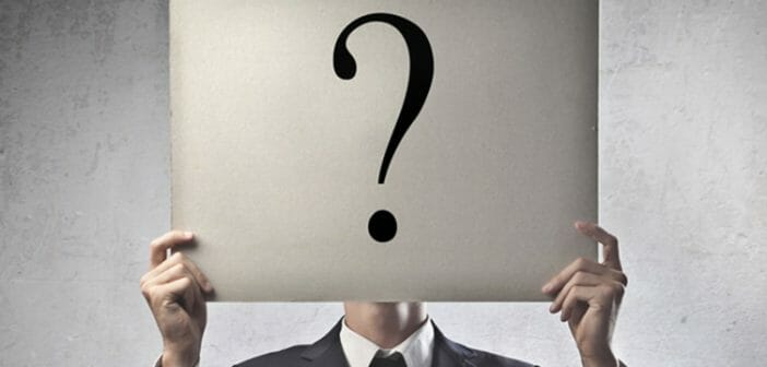 Man met vraagteken voor gezicht – ex niet meer herkennen