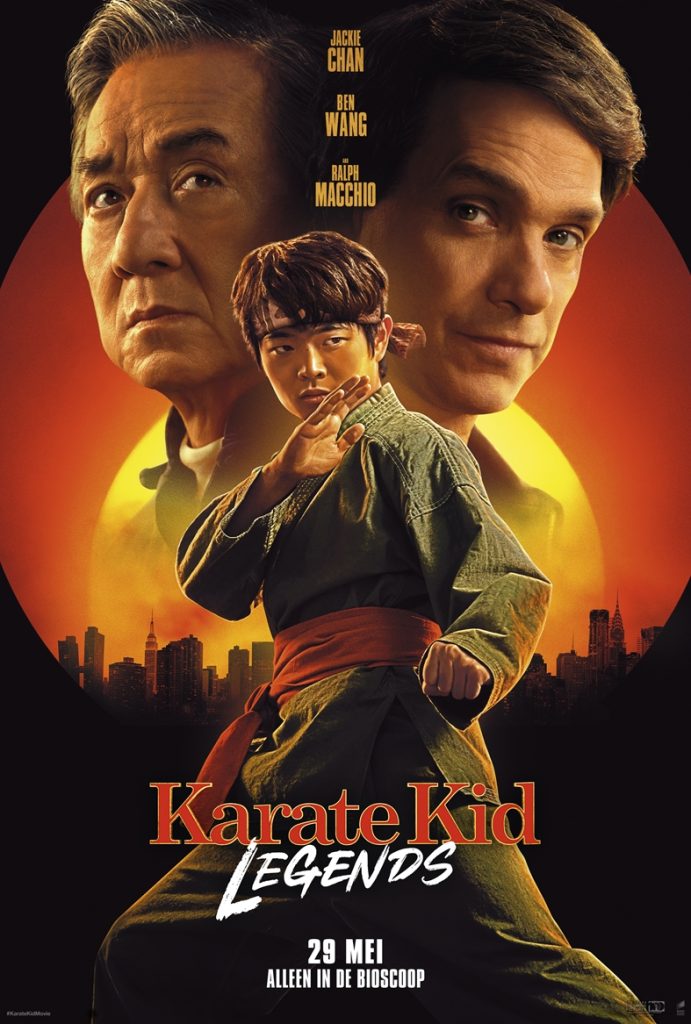 Poster van Karate Kid Legends, de film die we na de Mullerthal Trail E1-wandeling zijn gaan kijken — even uitrusten na al dat klim- en klauterwerk.