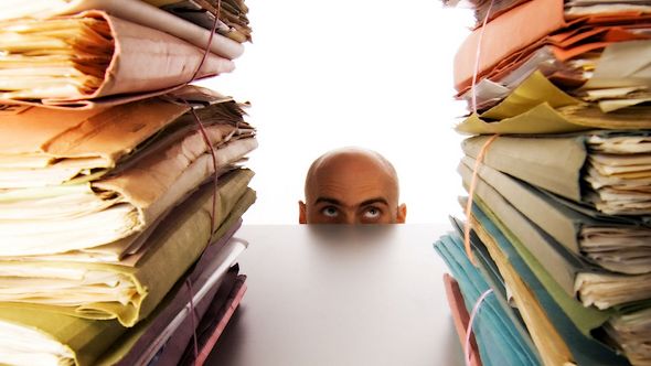 Stress door teveel werk en papierwerk